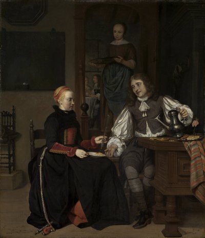 Jeune couple au petit déjeuner - Gabriel Metsu